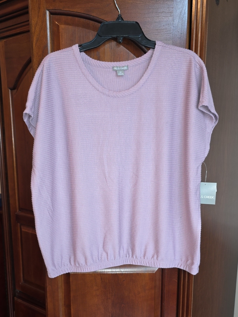 Lavender Short-Sleeve Knit Top